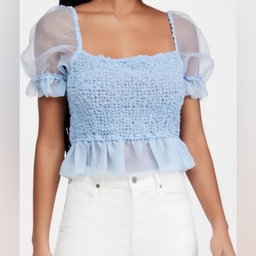 Staud puff sleeve top